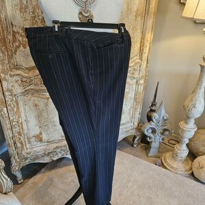 Worthington Navy Blue Pinstripe Pants 18w